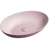 Sapho Formigo opzetwastafel betonwastafel, 60x40cm, roze