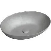 Sapho Vrijstaand waskom formigo 60x40 cm zilver