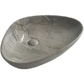 Sapho Dalma aanrecht keramische wastafel 58,5x39 cm, grigio
