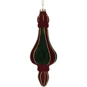 Clayre & Eef Kerstbal Overig Ø 6x17 cm Rood Groen Glas Kerstballen