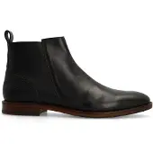 Manfield Zwarte leren Chelsea boots | Maat 41