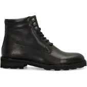 Manfield Zwarte leren veterboots | Maat 45