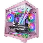 Mars Gaming MicroATX Behuizing - - MC-VIEW2 - Gehard Glas - 240mm Koeling - Roze