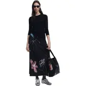Desigual Jurk lichtblauw / poederroze / zwart