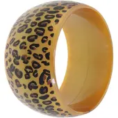 Behave – Armband – Panterprint – Acryl – Breed – Nikkelvrij – Dierenprint trend