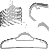 Kadax Cuves kledinghanger met antislip oppervlak, grijs, 10 stuks