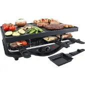 Steba RC28 - Gourmetset - tweezijdige grillplaat - 8 personen - 1400 Watt