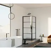 Guido Gusto Douchecabine 100x100x200cm serie Rafaella mat zwart 6mm Nano veiligheidsglas