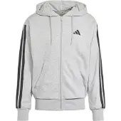 Adidas Sportsweatvest 'Essentials French Terry' lichtgrijs / zwart