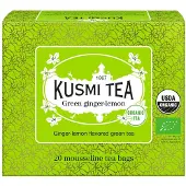Kusmi Tea Biologische groene thee Green Ginger Lemon – 20 mousseline theezakjes