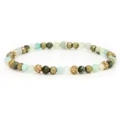 Karma Armband (Sieraad) Spiral WILLOW XXS Elastic (gold crystal) Gold