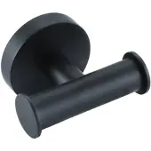 FortiFura Calvi Handdoekhaak - rond - dubbel - mat zwart Double_Towelhook_BLM