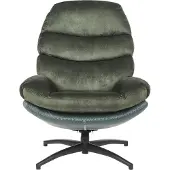 Beliani EIDE - Fauteuil-Groen-Fluweel