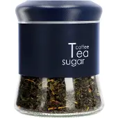 Kadax containers voor koffie, thee, suiker, 750 ml, glas met deksel, keuken, marineblauw