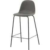 Svea - Selo barkruk 77 cm - lederlook - grijs