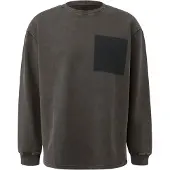 QS Sweatshirt mokka / zwart