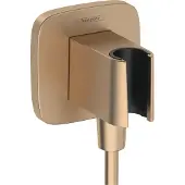 Hansgrohe FixFit Porter Q Douchekophouder met doucheslangaansluiting 1/2" Brushed Bronze