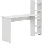 En.casa Bureau met planken 'Chagtuniejle', 150 x 45 x 120 cm, wit