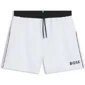 BOSS Heren Zwembroek Starfish wit (M), Strandkleding, Polyester 50514429