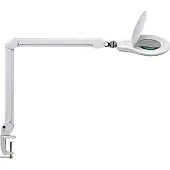 MAUL MAULsource LED loeplamp, wit, 51 cm, dimbaar MAULsource,, wit / opaal, Werkkamer / Kantoor, Kunststof, Modern, Klemlamp