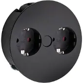 Sonstiges Bachmann Twist dubbele stopcontact met Schuko-stopcontacten, mat zwart, artikelnummer 7053075