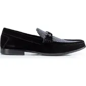 WITTCHEN Heren Zwarte Geruite Stoffen Mocassins