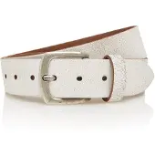 Timbelt Leren Riem 4 cm Crack Wit