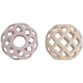 Babys Only Speelbal oud roze/warm linen - 2-pack