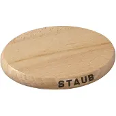 Staub Ovale magnetische onderzetter - hout - 15 x 11 cm