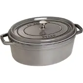 Staub La Cocotte ovale pan gietijzer 6,7 L Grafietgrijs
