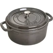 Staub La Cocotte ronde pan gietijzer 1,7 L. Grafietgrijs