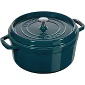 Staub Gietijzeren Braadpan Rond La-mer Blauw 28 cm/6,75 l