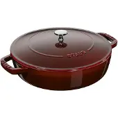 Staub Chistera braadpan gietijzer Ø24 cm Granaatrood