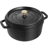 Staub Ronde Cocotte 22 cm - zwart 2,6 l