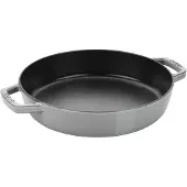 Staub braadpan van gietijzer met 2 handgrepen, grafietgrijs, 20 cm