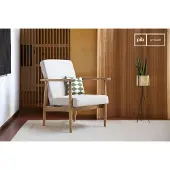 PIB Retro massief houten fauteuil Anglet