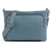 Mandarina Duck Leren schoudertas Mellow Leather Crossover Bag Iron petrol