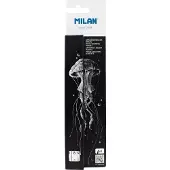Milan Witte Houtskool Pennenset (3 stuks)