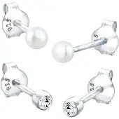 Elli Oorbellen zilver / parelwit