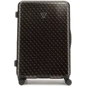 GUESS trolley Jesco 28 In 8-Wheeler Exp. Brown Logo zwart 77cm
