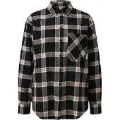 QS Blouse lichtbeige / rood gemêleerd / zwart