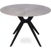 Rousseau Tafel 'apollo' 110 cm rond glanzend steen italian grijs