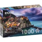 Enjoy Puzzle Manarola at Dusk Cinque Terre - Italy Puzzel (1000 stukjes)