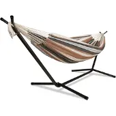 Ib style Kalani Hangmat met frame- Hoogteverstelbaar - 200kg Draaggewicht- Bruin
