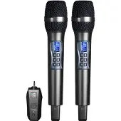 INF Draadloze microfoon met ontvanger - Met eersteklas geluidskwaliteit 2-pack