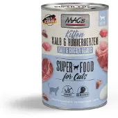 Mac'S Kittenvoer Natvoer Blik 70% Kalf & Kippenhartjes 6 x 400g