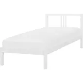 Beliani VANNES - Eenpersoonsbed - Wit - 90 x 200 cm - Dennenhout