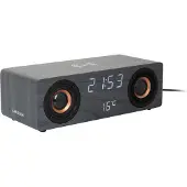 Karlsson - Wecker Classic BT, draadloos speakerapparaat met telefoonlader - Zwart