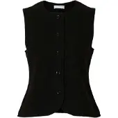 Selected Gebreide bodywarmer 'SLFDARLA' zwart