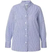 Ulla Popken Blouse blauw / parelwit